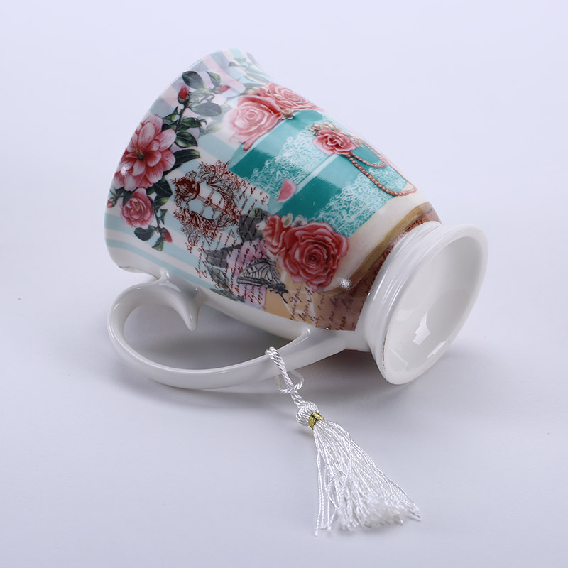 Creative gift gifts bestie lovers cup new bone china cup Black Tea gift cup ceramic cup set LJJ94