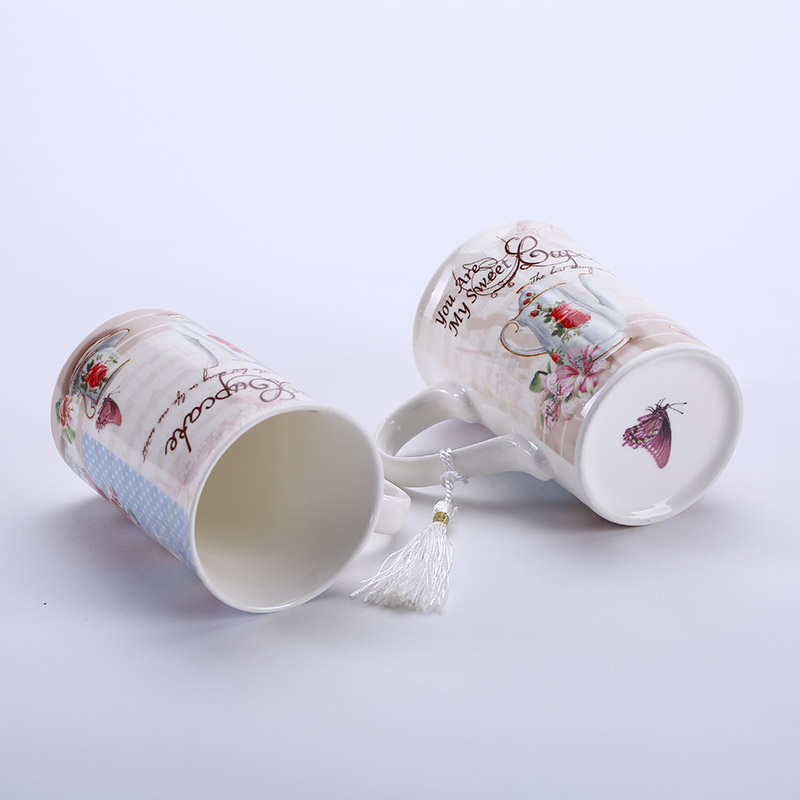 Creative gift gifts bestie lovers cup new bone china cup Black Tea gift cup ceramic cup set LJJ93