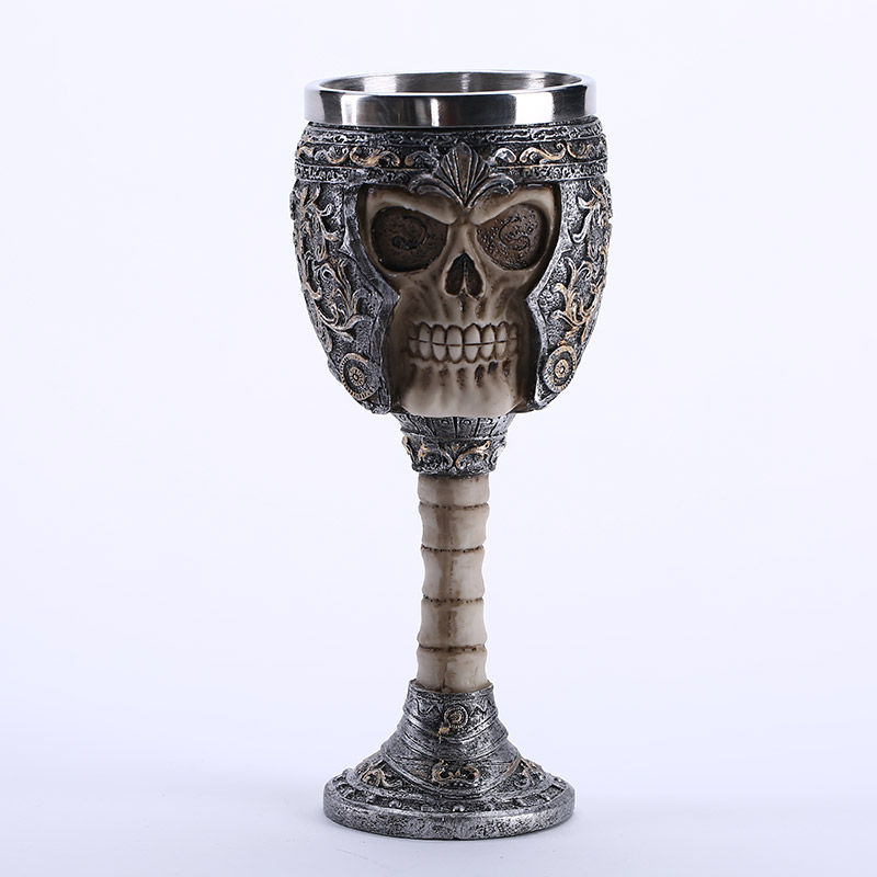 Creative skull goblet glass decoration Home Furnishing terrorist smiley skull LJJ82