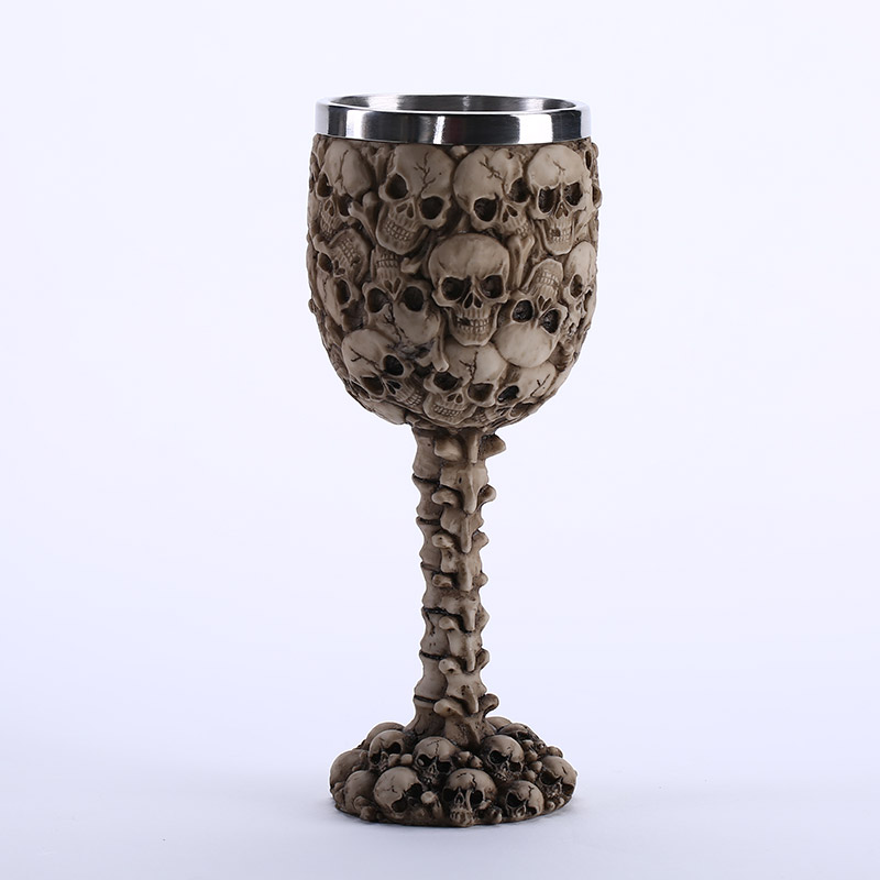 Creative skull goblet glass decoration Home Furnishing terrorist smiley skull LJJ83