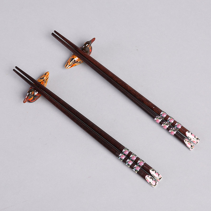 Top grade wood chopsticks with nail chopsticks 2 pairs of natural health and high grade gift FT132