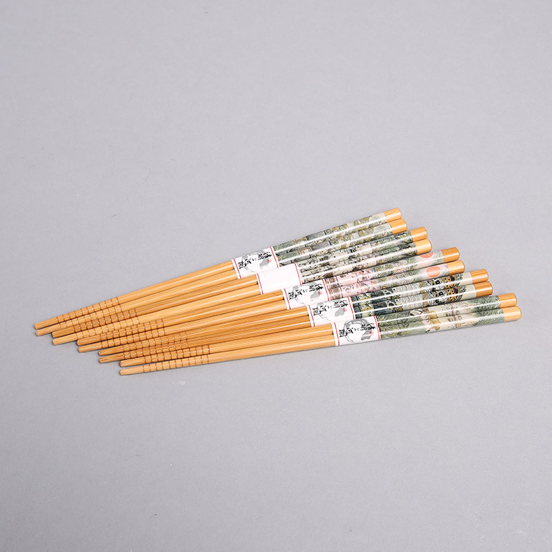 Riverside bamboo chopsticks chopsticks pattern household gifts chopsticks chopsticks (5 double slip hook / set) FT012