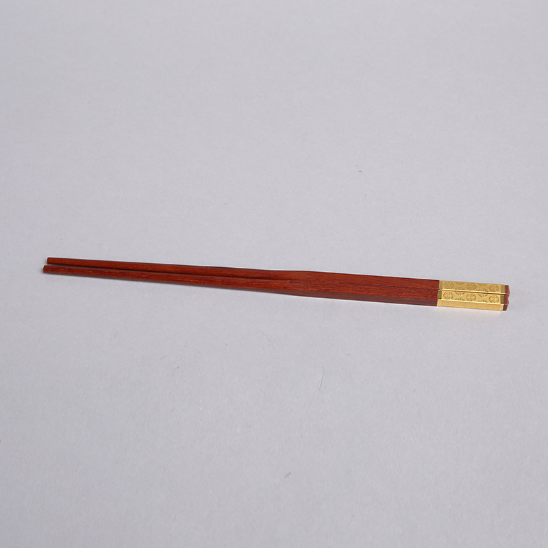 Red gold Xiaoshou high-grade wood chopsticks 2 suits of natural health gifts FT075
