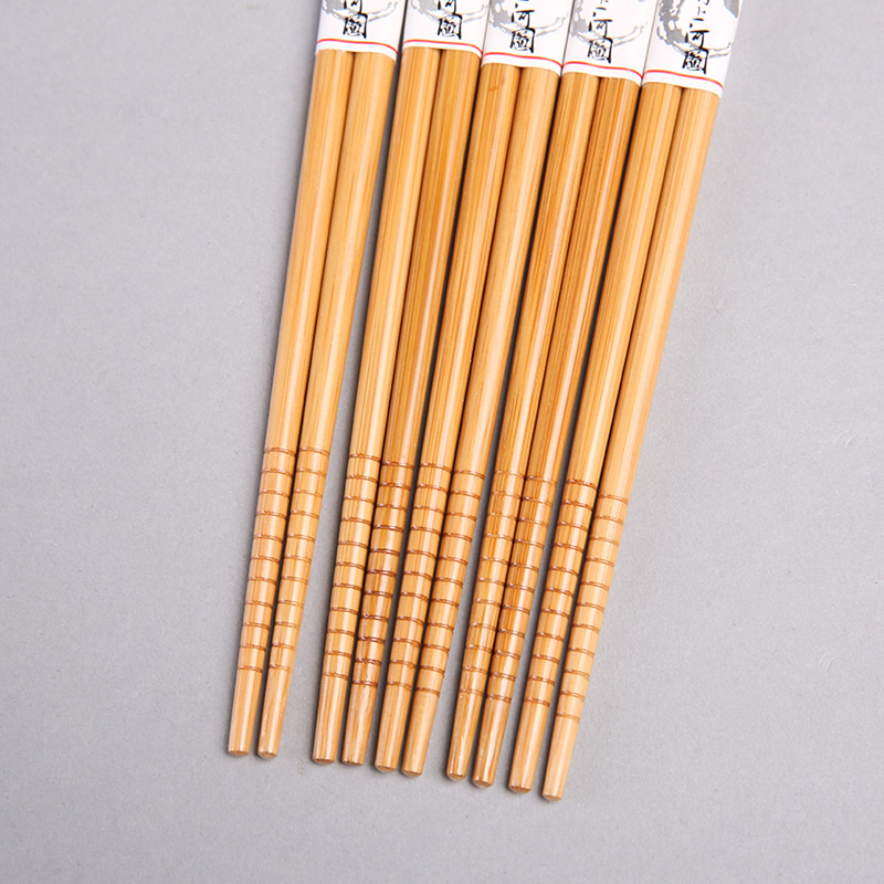 Riverside bamboo chopsticks chopsticks pattern household gifts chopsticks chopsticks (5 double slip hook / set) FT015