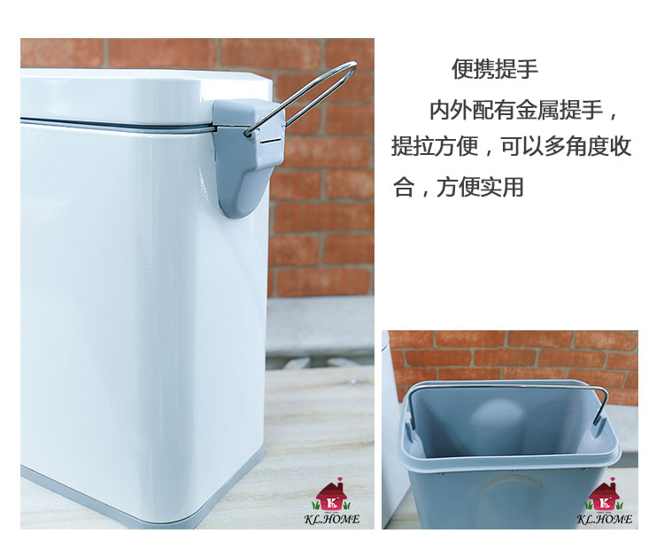 Carrier European mute household stainless steel foot garbage bin room toilet kitchen hall with a cover of garbage8