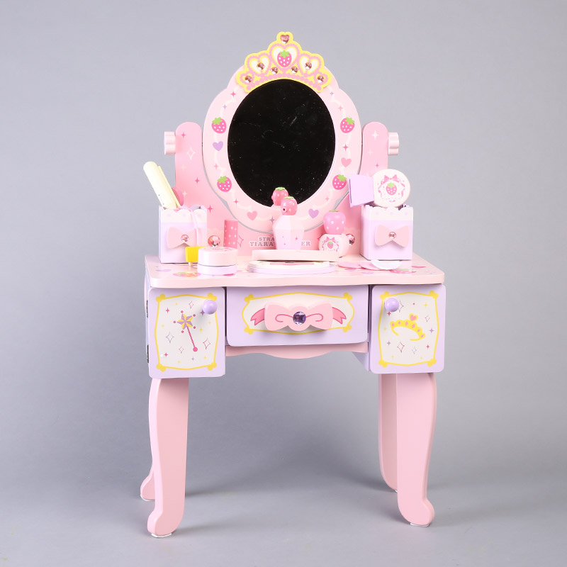 The girl child dresser dresser wooden toy house simulation Princess Baby Gift HZT1