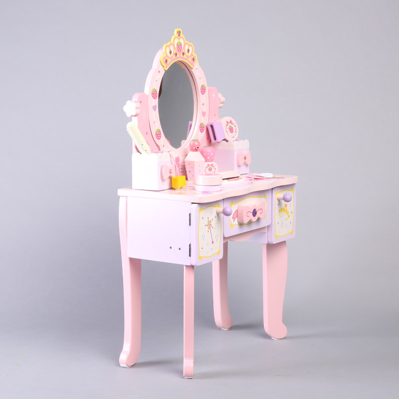 The girl child dresser dresser wooden toy house simulation Princess Baby Gift HZT4
