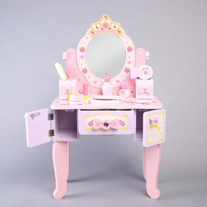 The girl child dresser dresser wooden toy house simulation Princess Baby Gift HZT2
