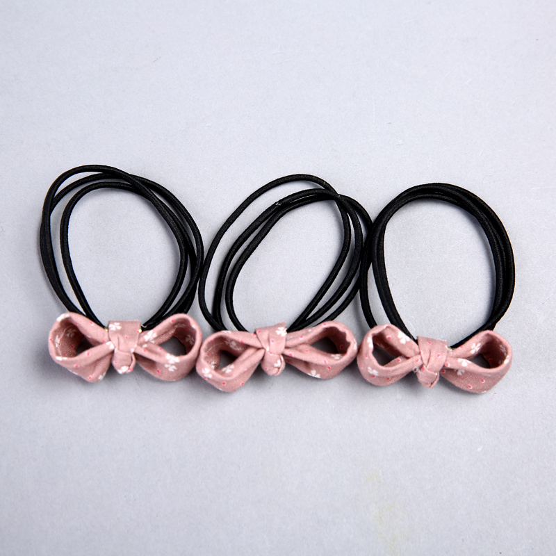 Korean cute simple three Tousheng rubber ring rope headdress flower head ornaments fine circle YHHS382