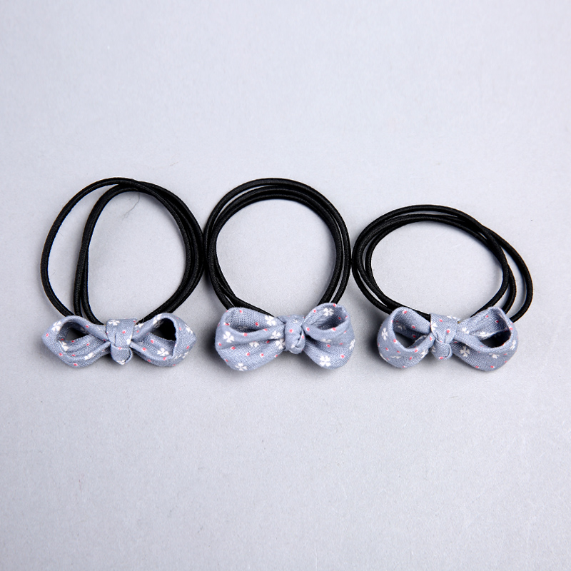 Korean cute simple three Tousheng rubber ring rope headdress flower head ornaments fine circle YHHS383