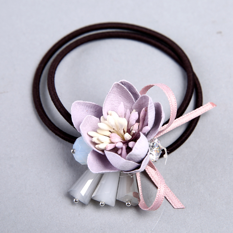 Korean cute flower Tousheng rubber ring creative fabric flower head ornaments fine circle YHHS474