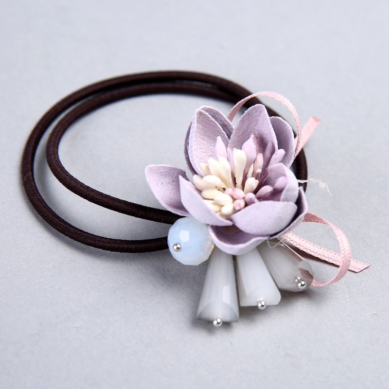 Korean cute flower Tousheng rubber ring creative fabric flower head ornaments fine circle YHHS475