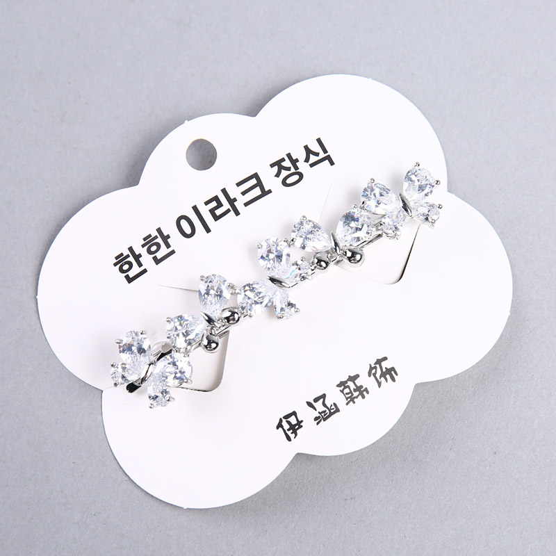 Korean fashion creative crystal mosaic metal edge fashion lady YHHS34 hair clip5