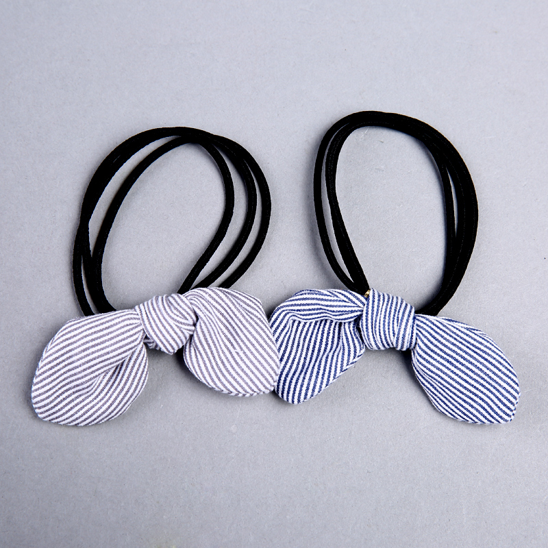 Korean cute rabbit ears three Tousheng Zouari creative flower head ornaments fine YHHS50 ring rubber band5