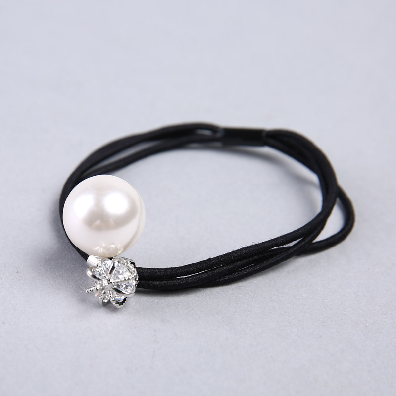 Korean cute pearl ring Tousheng headdress flower decoration simple elastic head ornaments fine circle YHHS305