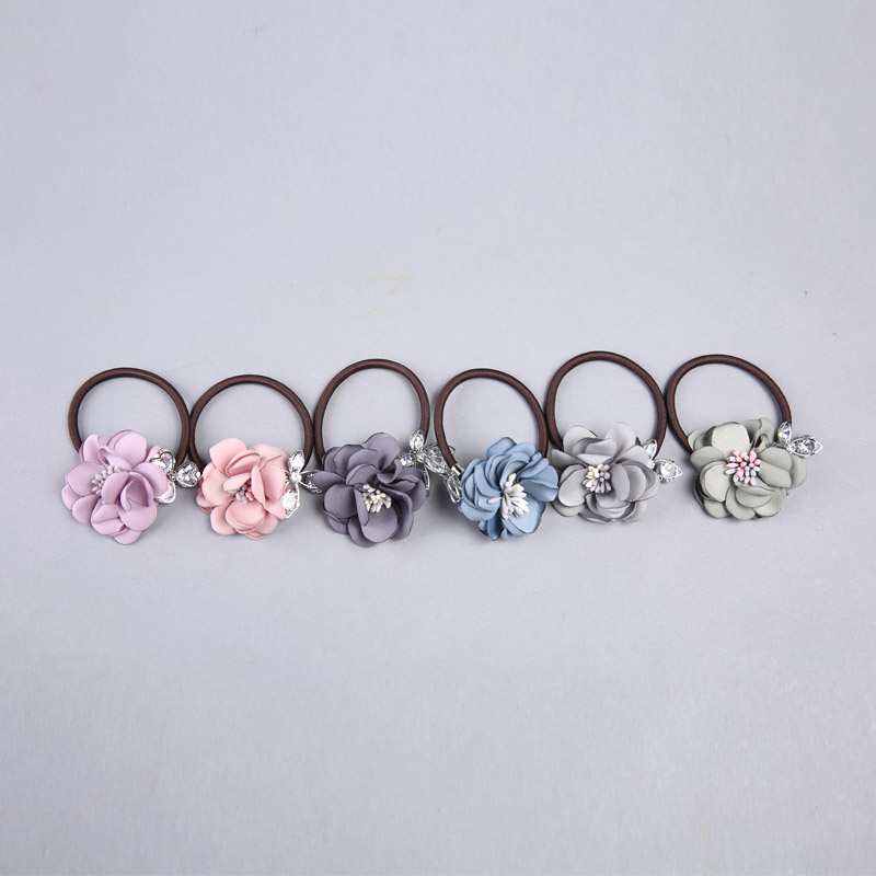 Korean cute simple cloth flower decoration ring Tousheng headdress flower head ornaments fine YHHS32 ring rubber band1
