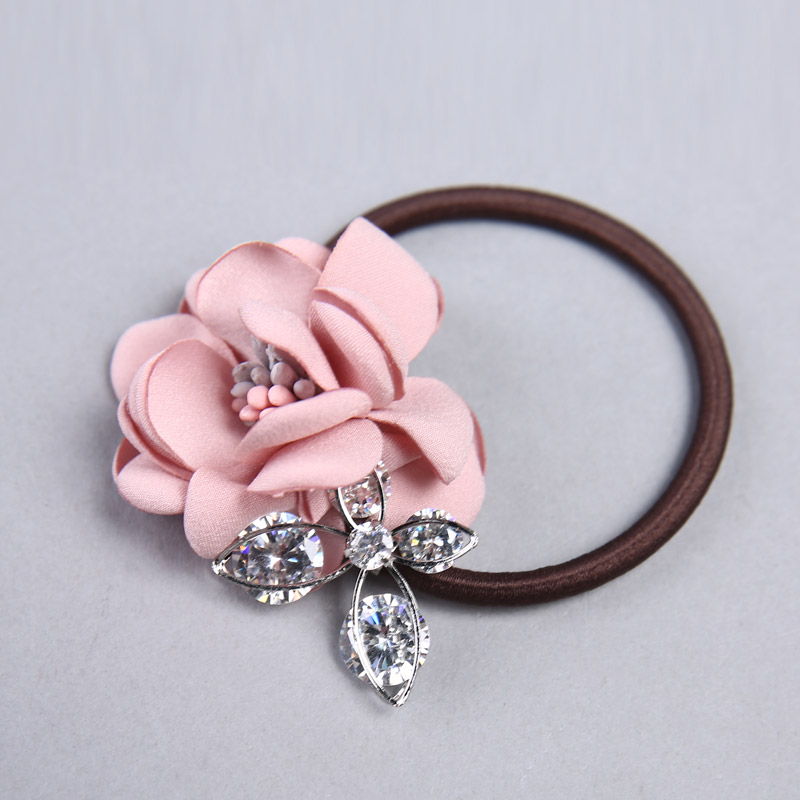 Korean cute simple cloth flower decoration ring Tousheng headdress flower head ornaments fine YHHS32 ring rubber band5