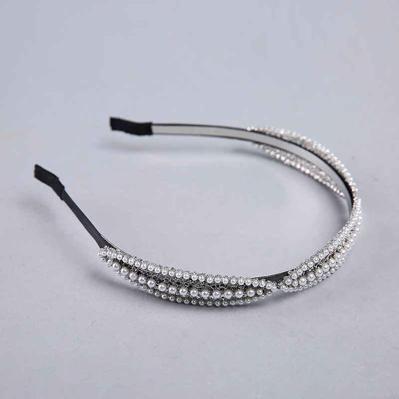 Korean minimalist fashion creative pearl paste custom jewelry fine hair hoop hoop head YHHS101