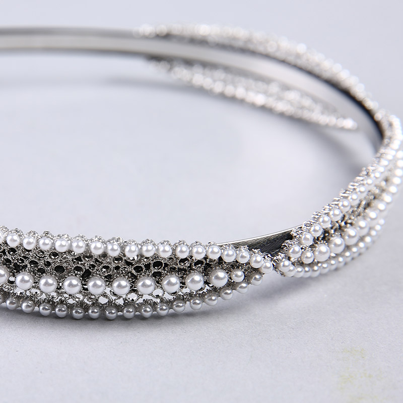 Korean minimalist fashion creative pearl paste custom jewelry fine hair hoop hoop head YHHS105