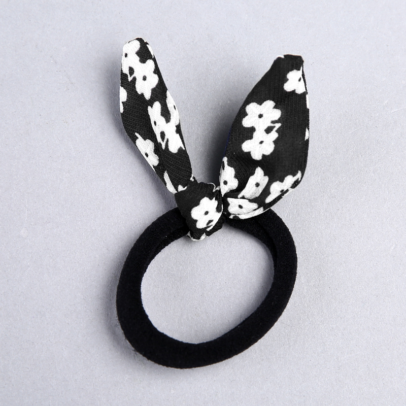 Korean cute rabbit ears small Suihua Zouari Tousheng creative flower head ornaments fine YHHS51 ring rubber band2