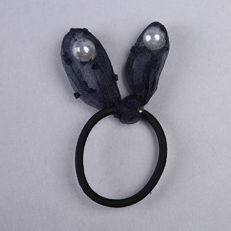 Korean cute rabbit ear ring Tousheng headdress flower head ornaments fine YHHS14 ring rubber band4