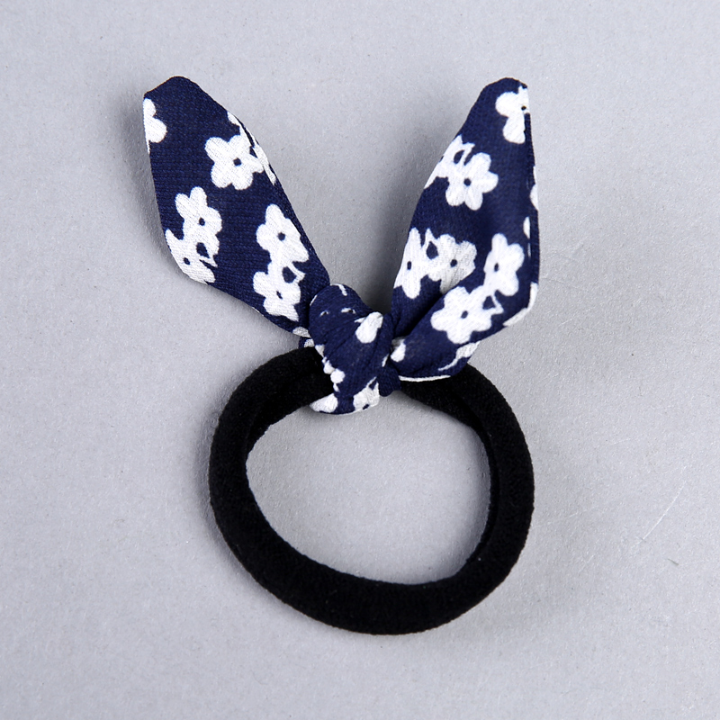 Korean cute rabbit ears small Suihua Zouari Tousheng creative flower head ornaments fine YHHS51 ring rubber band3