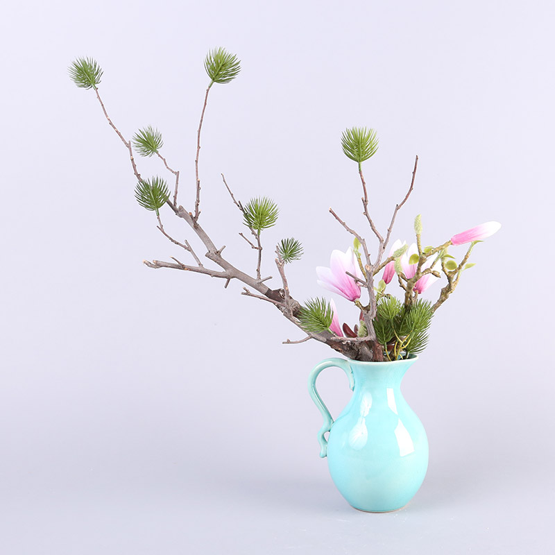 Senior Home Furnishing indoor flower simulation 12 sticks suit small basin Huating table Home Furnishing office model room decoration flower FFHY422