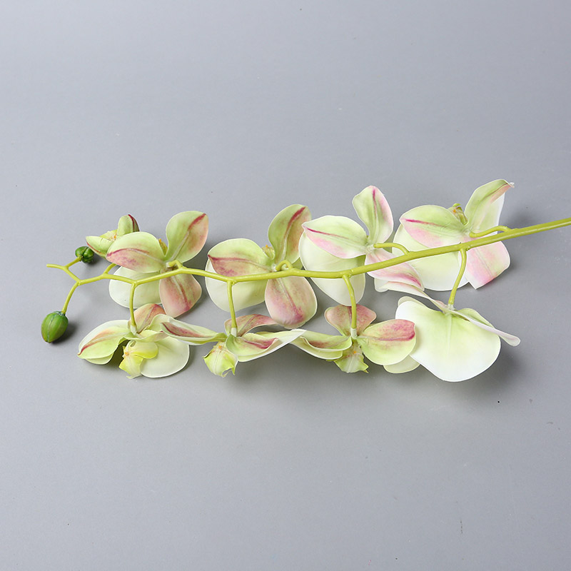 Advanced home interior simulation flower art 12 branch set suit light green 2 fork butterfly orchid dining room table room decoration flower FFHY194