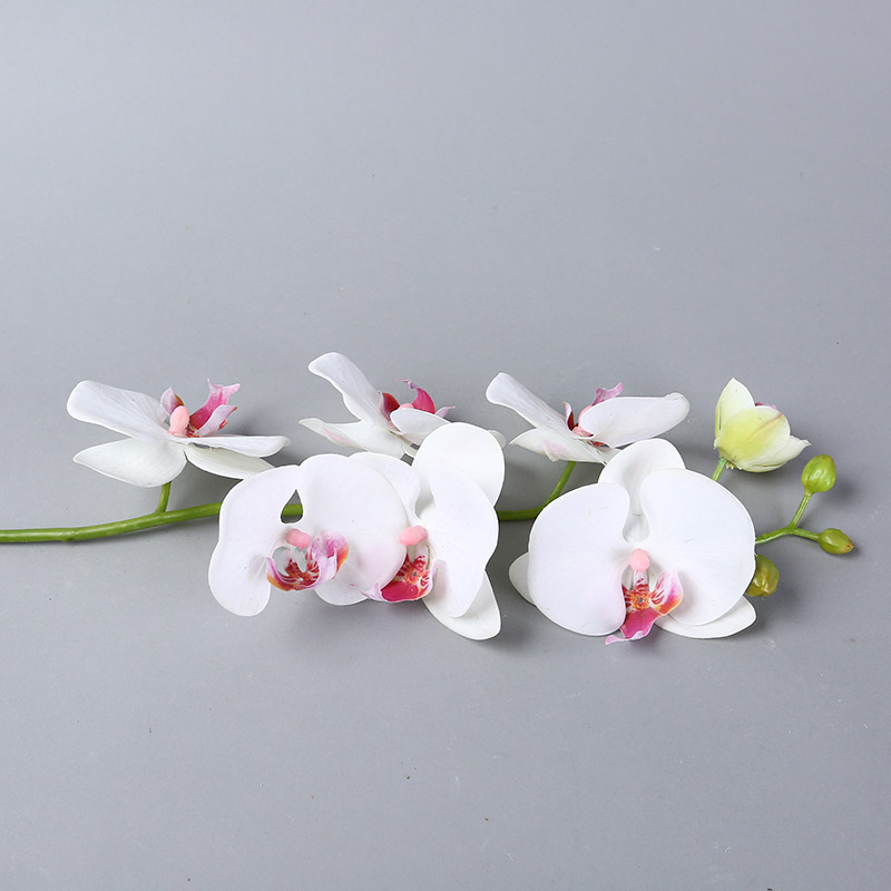 Advanced home interior simulation flower 12 branches suit white 2 new Phalaenopsis living room table room decoration flower FFHY164