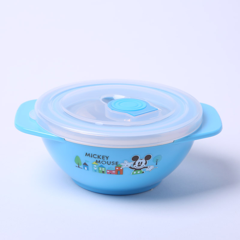 The children eat the soup bowl stainless steel baby child fall proof insulation tableware with a lid food bowl of WD-4866 (not invoice)5