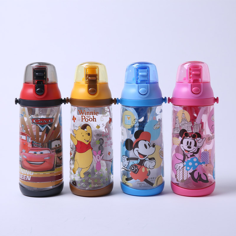 500ml children's cartoon plastic straight drink cup male ladies' portable cup water bottle WD-4252 (without Invoicing)1