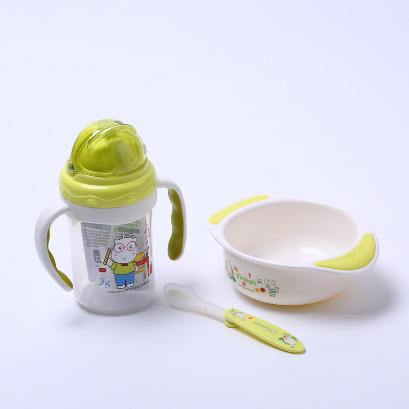 Children's tableware combination milk bottle + BOWL + Spoon Set package baby tableware suit TMY-4849 (without invoice)2