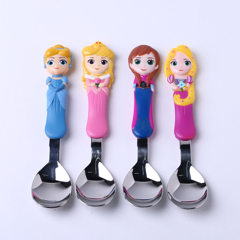 3D children tableware spoon Spoon Baby Training Fanshao children stainless steel spoon tableware DP2110 (not invoice)1