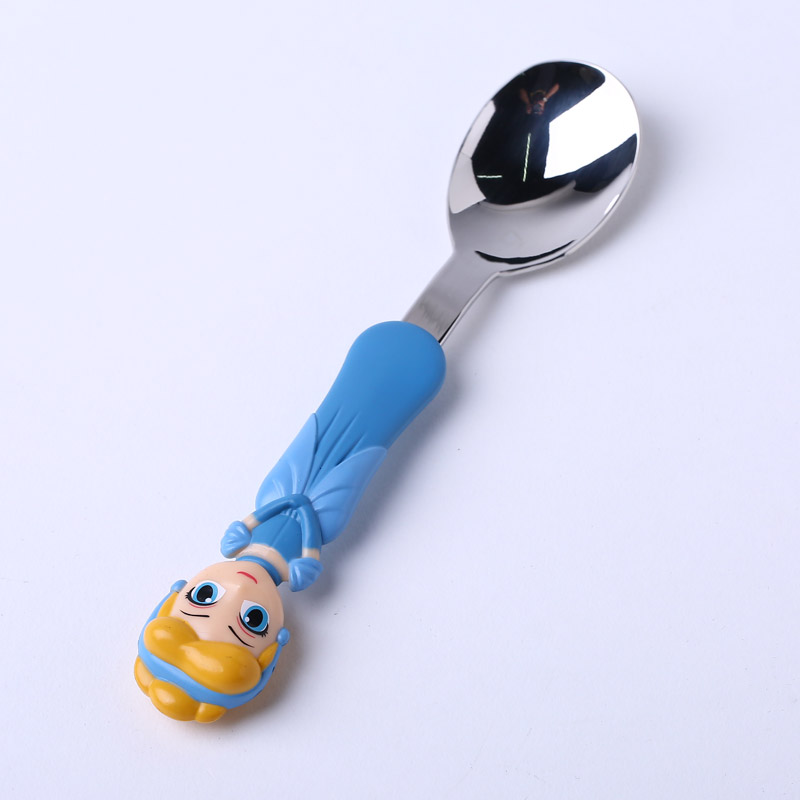 3D children tableware spoon Spoon Baby Training Fanshao children stainless steel spoon tableware DP2110 (not invoice)3