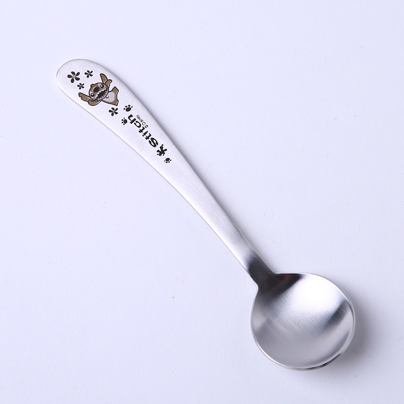 Food grade stainless steel spoon baby training Fanshao spoon DP2084 stainless steel tableware (children not invoice)2
