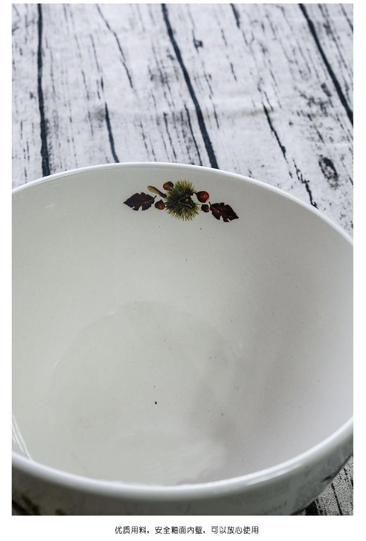 Carrier retro pastoral village wind ceramic bowl small soup bowl rice dessert bowl household salad bowl teapot10