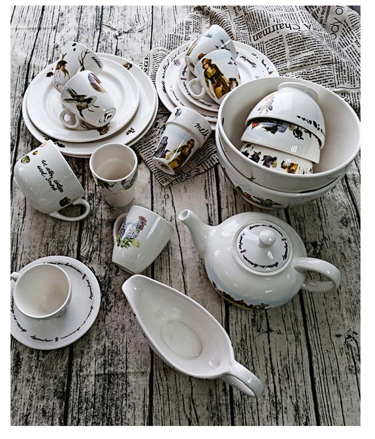 Carrier retro countryside style ceramic coffee cup tea juice cup mug Home Furnishing tableware1
