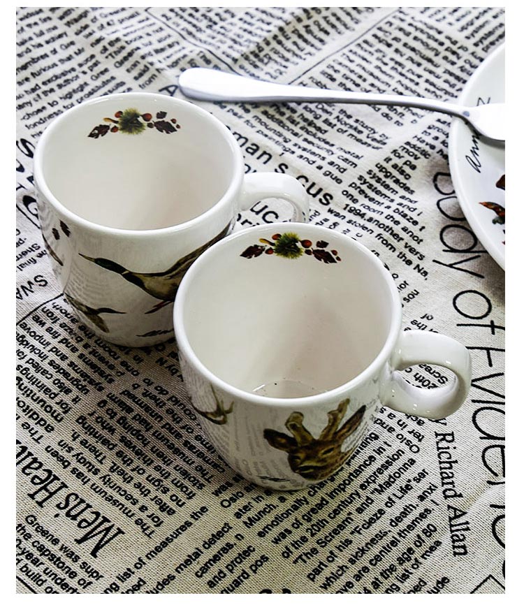 Carrier retro countryside style ceramic coffee cup tea juice cup mug Home Furnishing tableware11