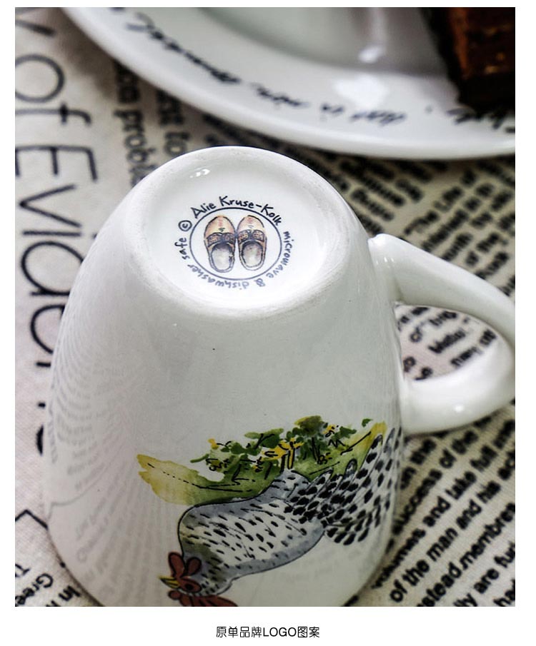 Carrier retro countryside style ceramic coffee cup tea juice cup mug Home Furnishing tableware13