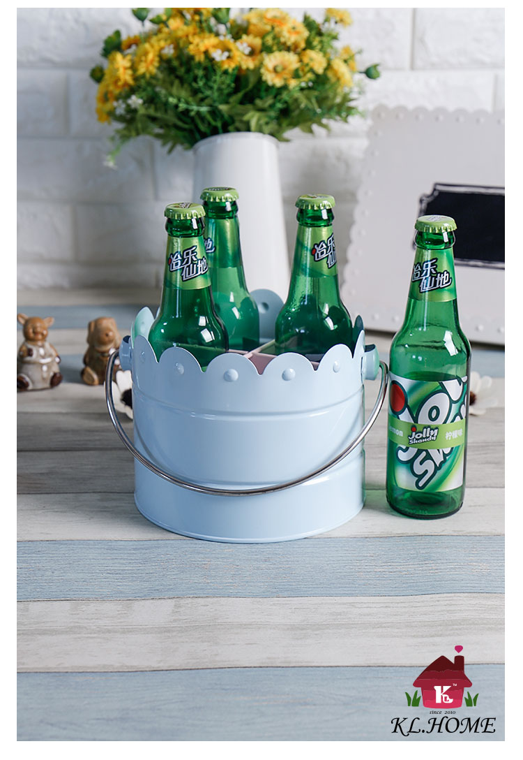 Carrier minimalist small fresh lace tableware barrel thickened tin stationery knife and fork beer four grid basket5