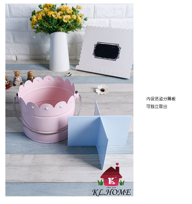 Carrier minimalist small fresh lace tableware barrel thickened tin stationery knife and fork beer four grid basket6
