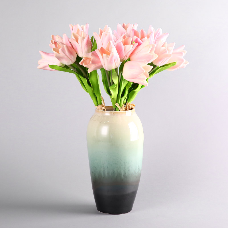 Simulation flower Holland tulips (pink) home indoor simulation flower room table home office room decoration flower simulation flower simulation flower RYYP081