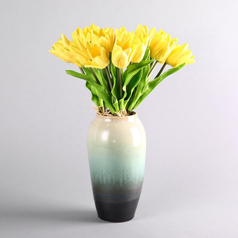 Simulation flower Holland tulip (yellow) indoor simulation flower room room table home office decoration flower simulation flower RYYP51