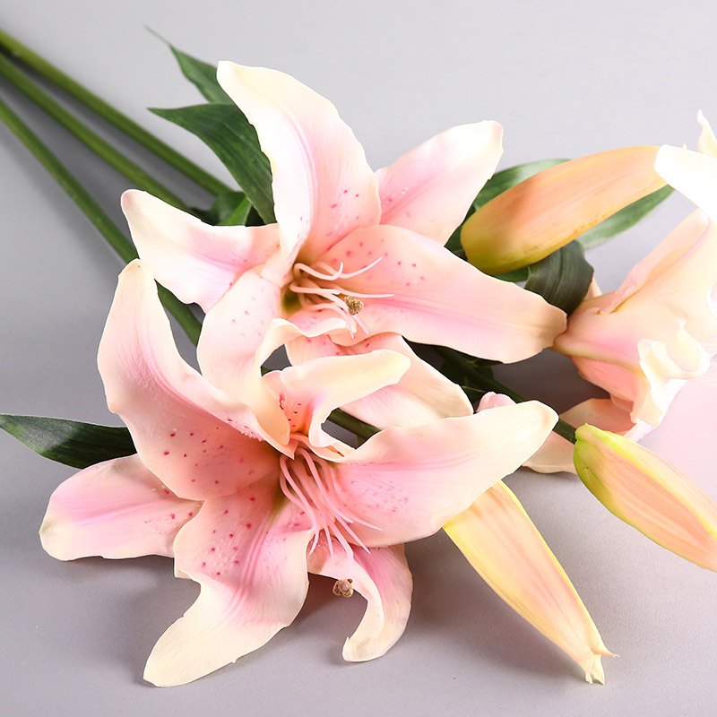 Simulation flower PU lilies home indoor simulation flower art hall table home office room decoration flower simulation flower simulation flower RYYP154