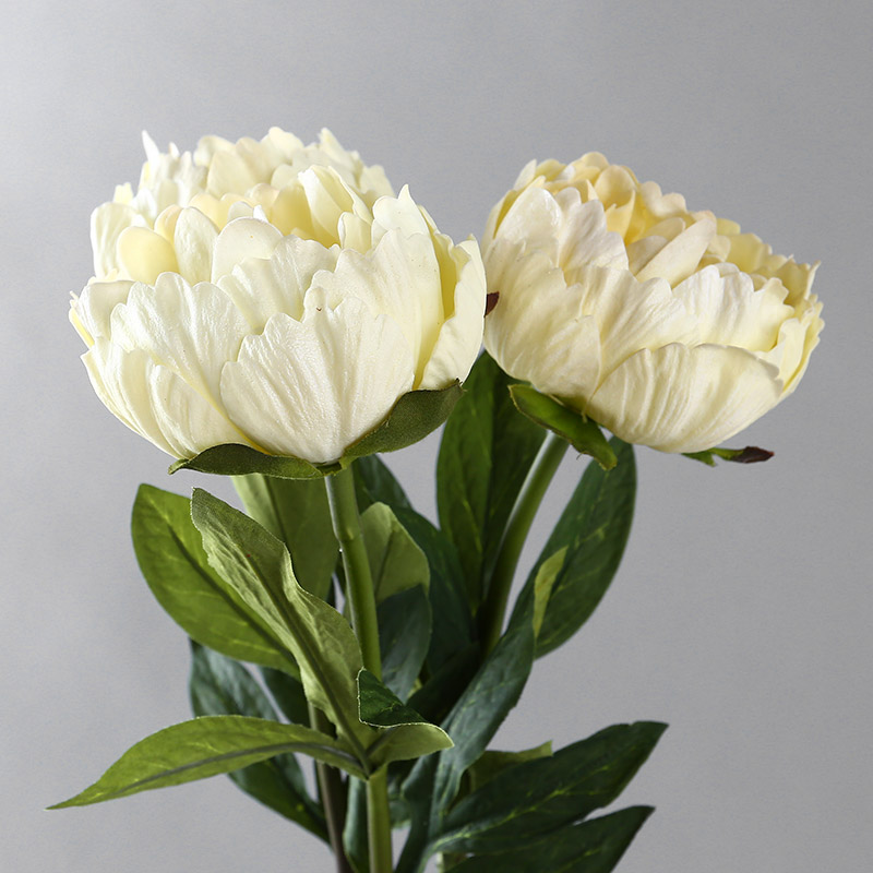 Simulation flower small peony (light yellow) home indoor simulation flower room table home office room decoration flower simulation flower simulation flower RYYP714