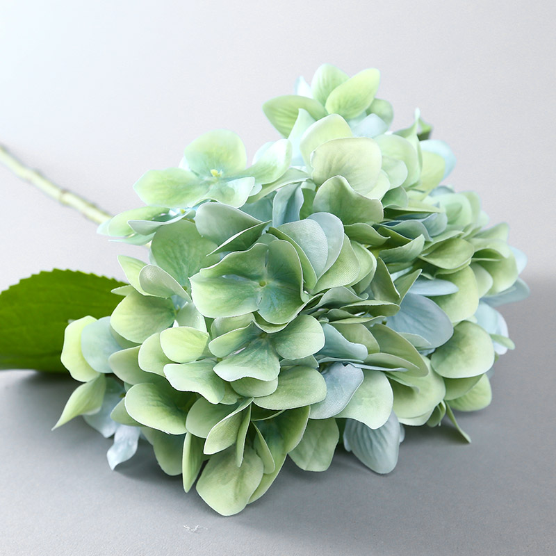 Simulation flower 3D Hydrangea (blue green) indoor simulation flower room room table home office model room decoration flower simulation flower RYYP1105