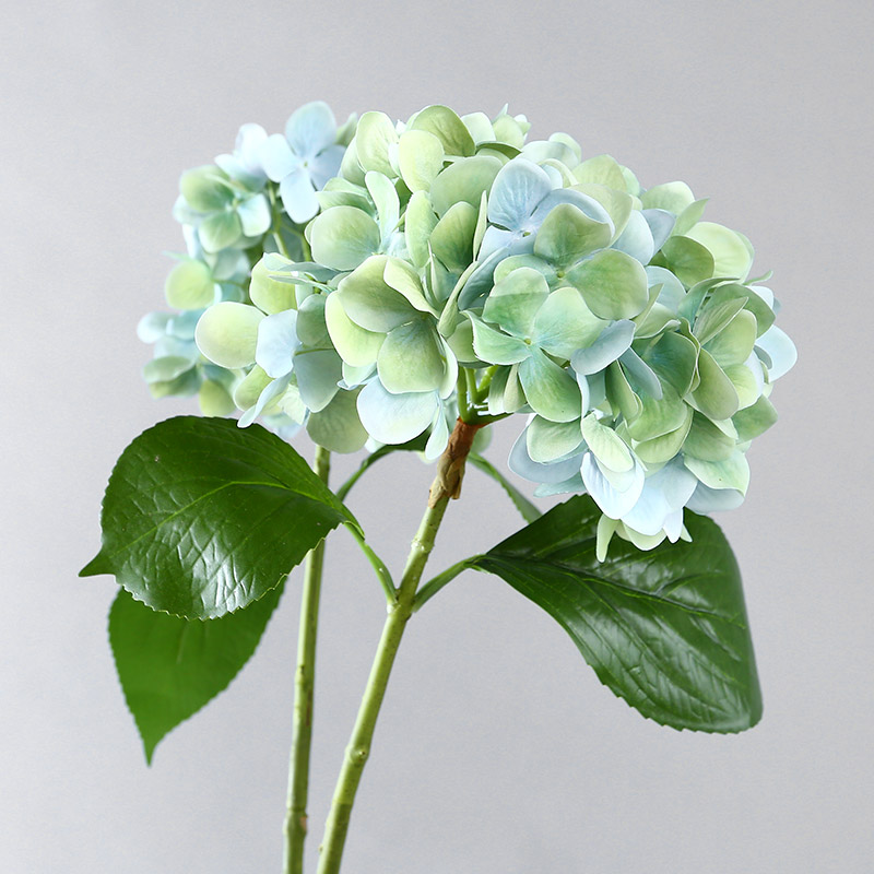 Simulation flower 3D Hydrangea (blue green) indoor simulation flower room room table home office model room decoration flower simulation flower RYYP1104