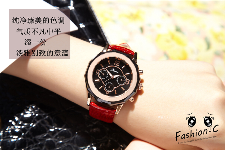 The new luxury leisure belt women watch fashion ladies fashion watch Korean quartz watch3