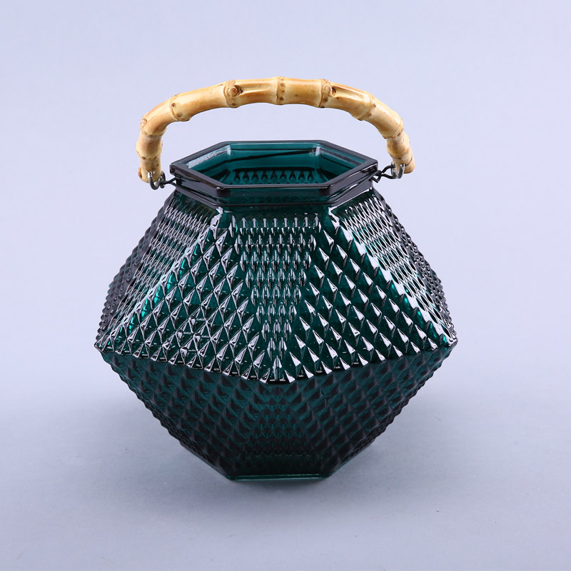 Simple purple glass vase flower Home Furnishing decorative glass bottles crafts YL052