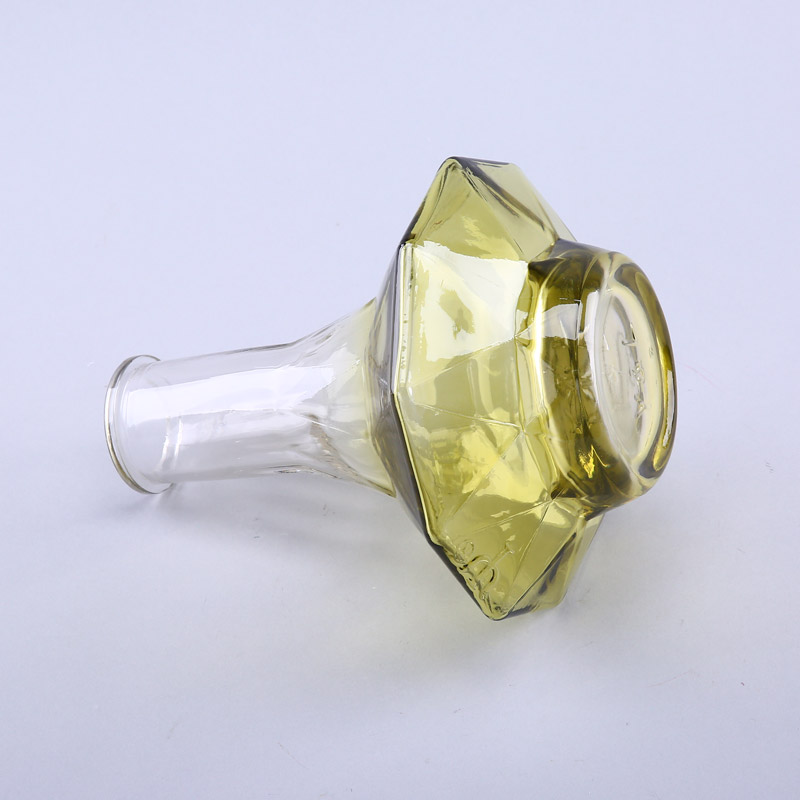 Simple green glass vase flower Home Furnishing decorative glass bottles crafts YL075